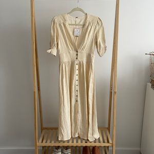 FREE PEOPLE Cream Long Dress
